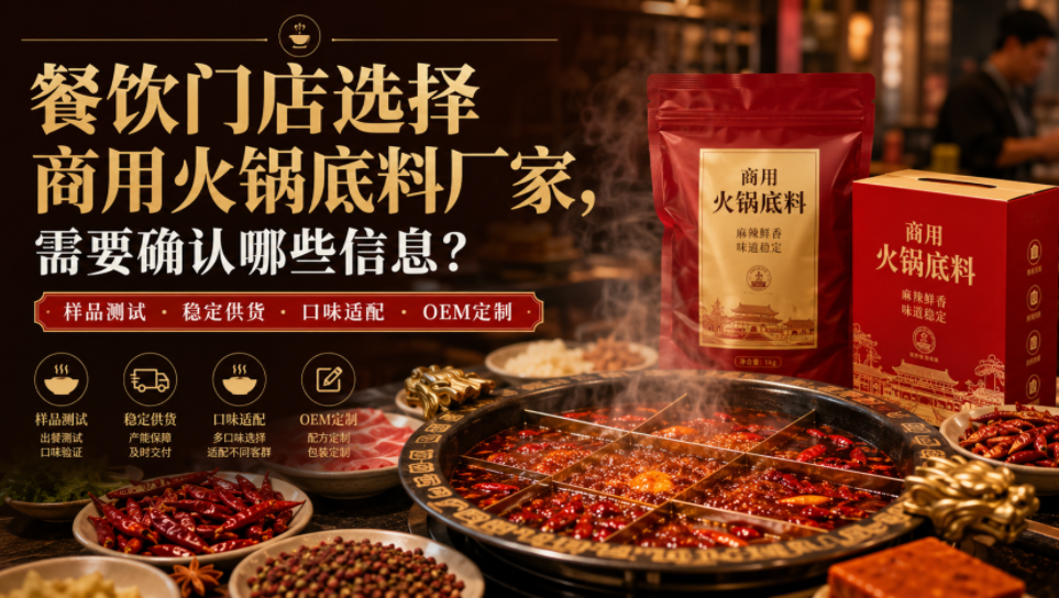 餐饮门店选择商用火锅底料厂家时，需要确认哪些产品与合作信息？